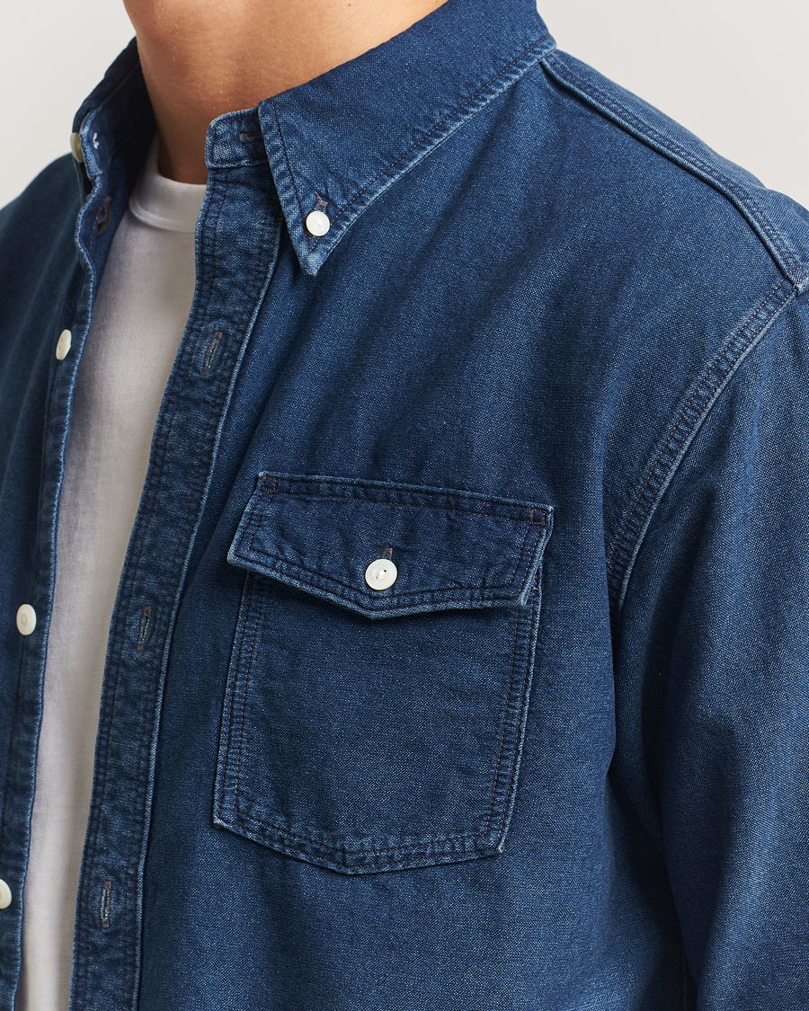 Uomini | Camicie | RRL | Oxford Denim Shirt Indigo