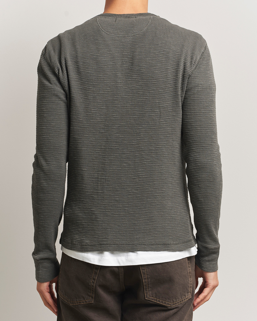 Uomini | T-shirt | RRL | Long Sleeve Henley Faded Black