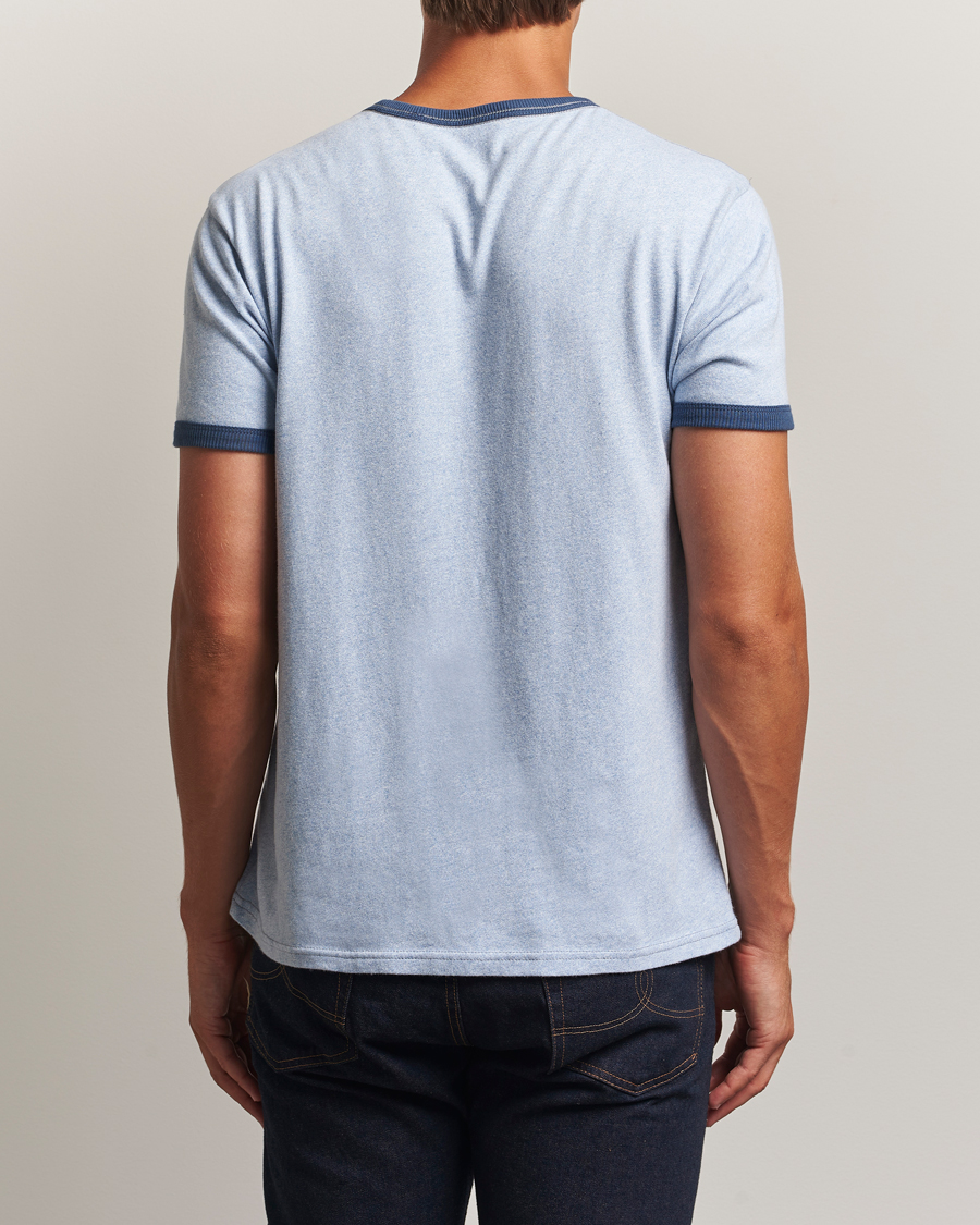 Uomini | T-shirt | RRL | Stencil Ringer T-Shirt Light Blue Heather
