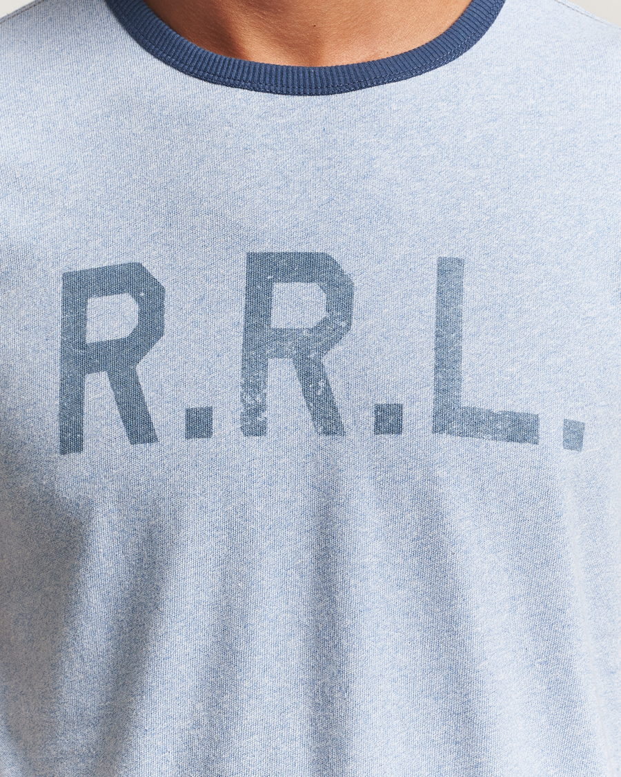 Uomini | T-shirt | RRL | Stencil Ringer T-Shirt Light Blue Heather