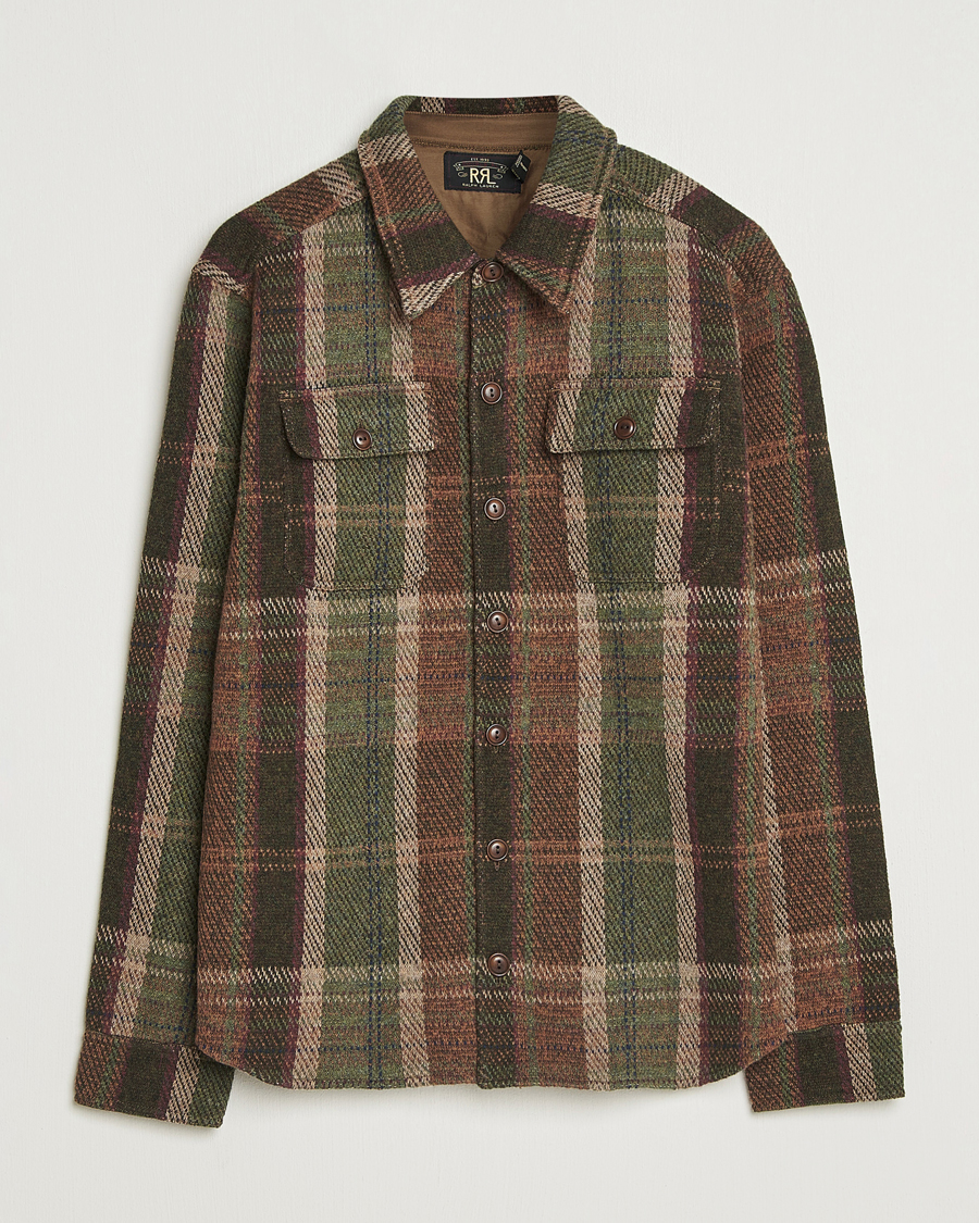 Uomini | Giacche | RRL | Matlock Cashmere Shirt Jacket Olive