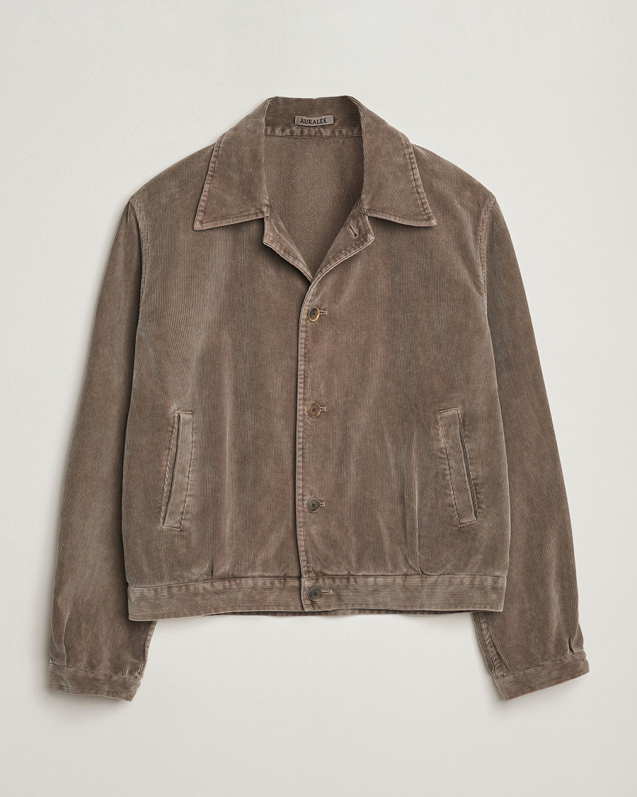 Uomini | Giacche | Auralee | Corduroy Bomber Jacket Olive