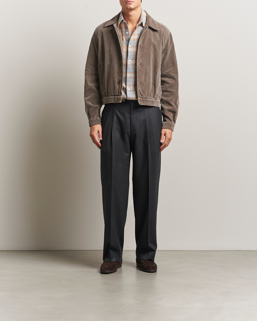 Uomini | Giacche | Auralee | Corduroy Bomber Jacket Olive