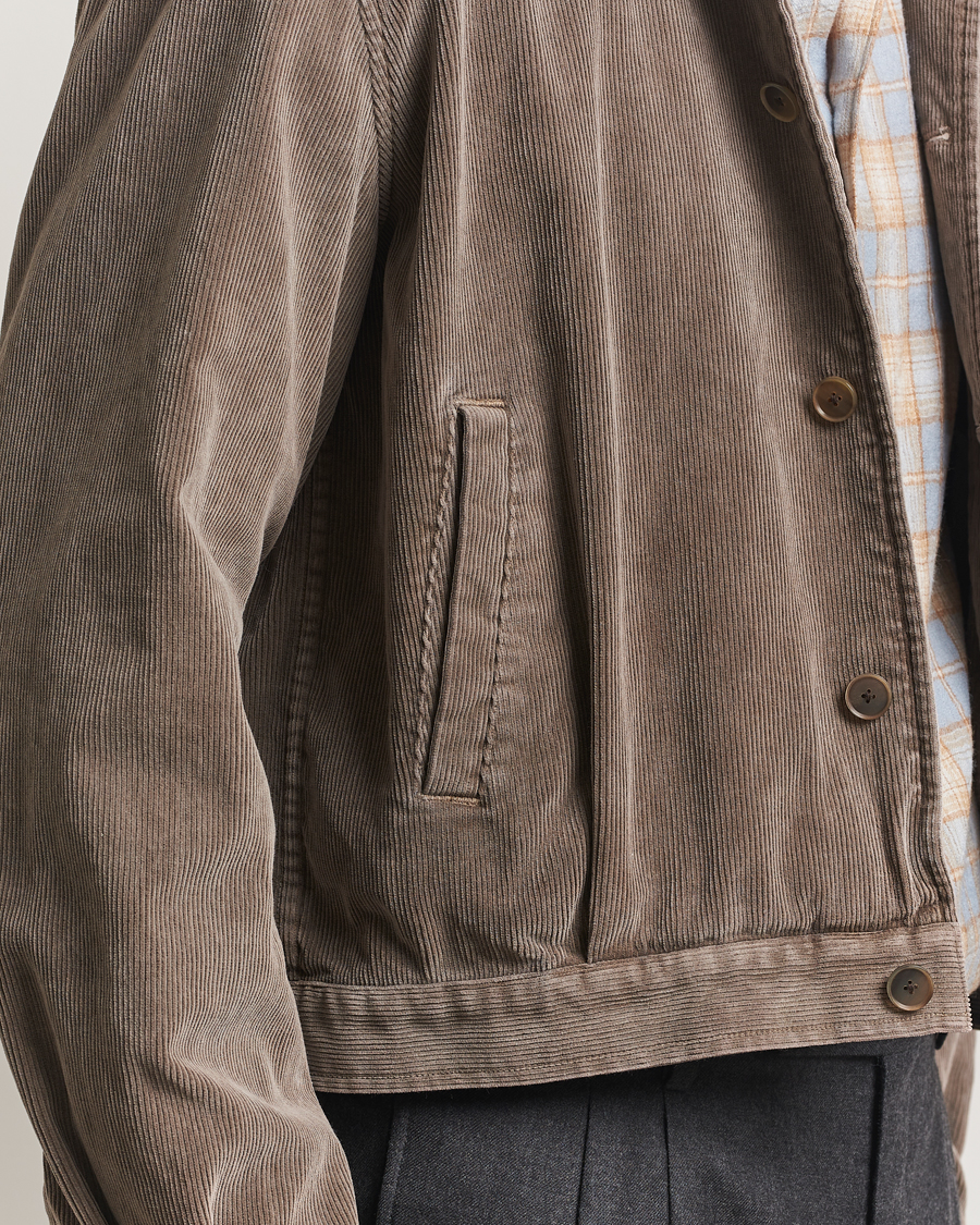 Uomini | Giacche | Auralee | Corduroy Bomber Jacket Olive
