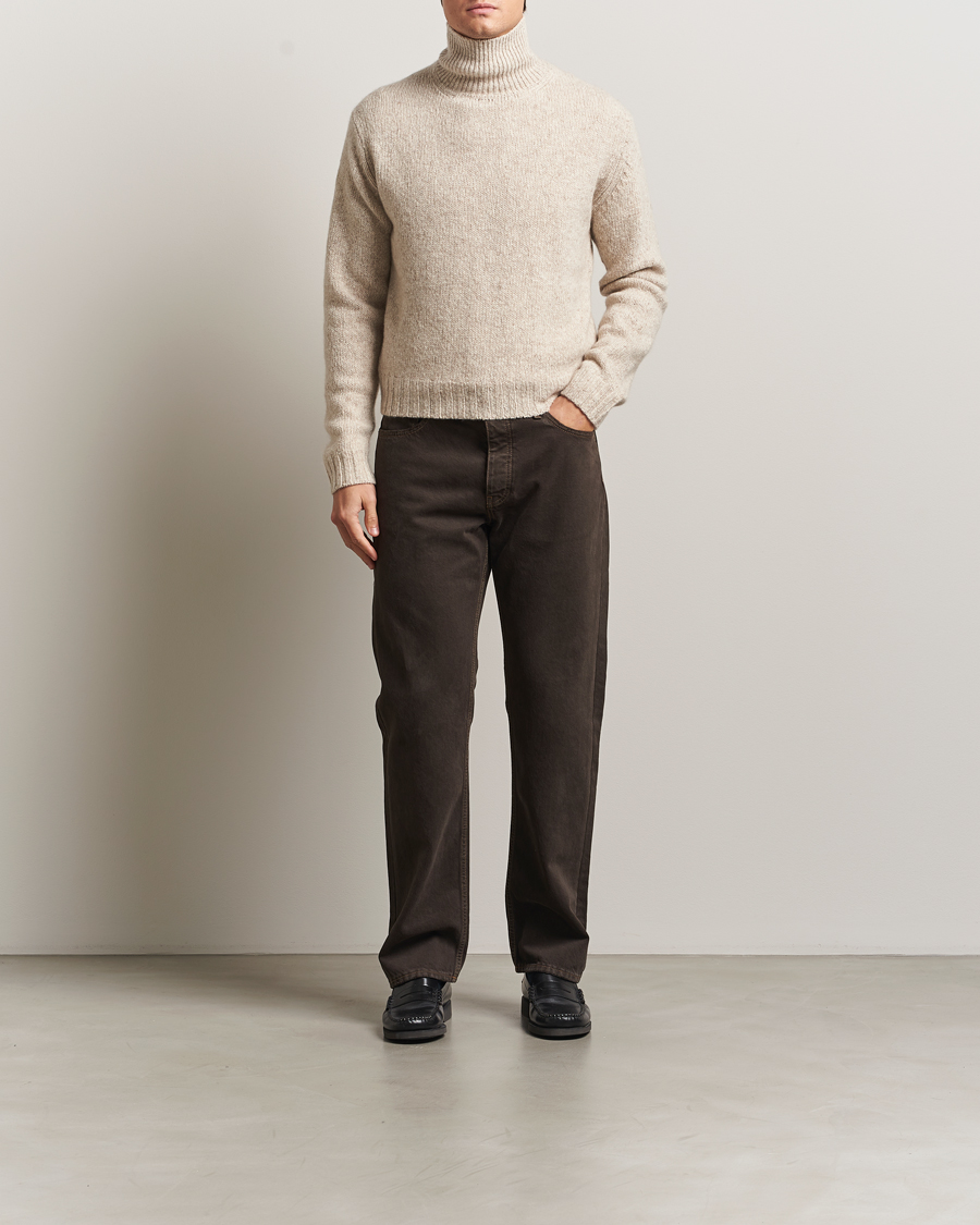Uomini | Maglieria | Auralee | Cashmere Melange Rollneck Beige