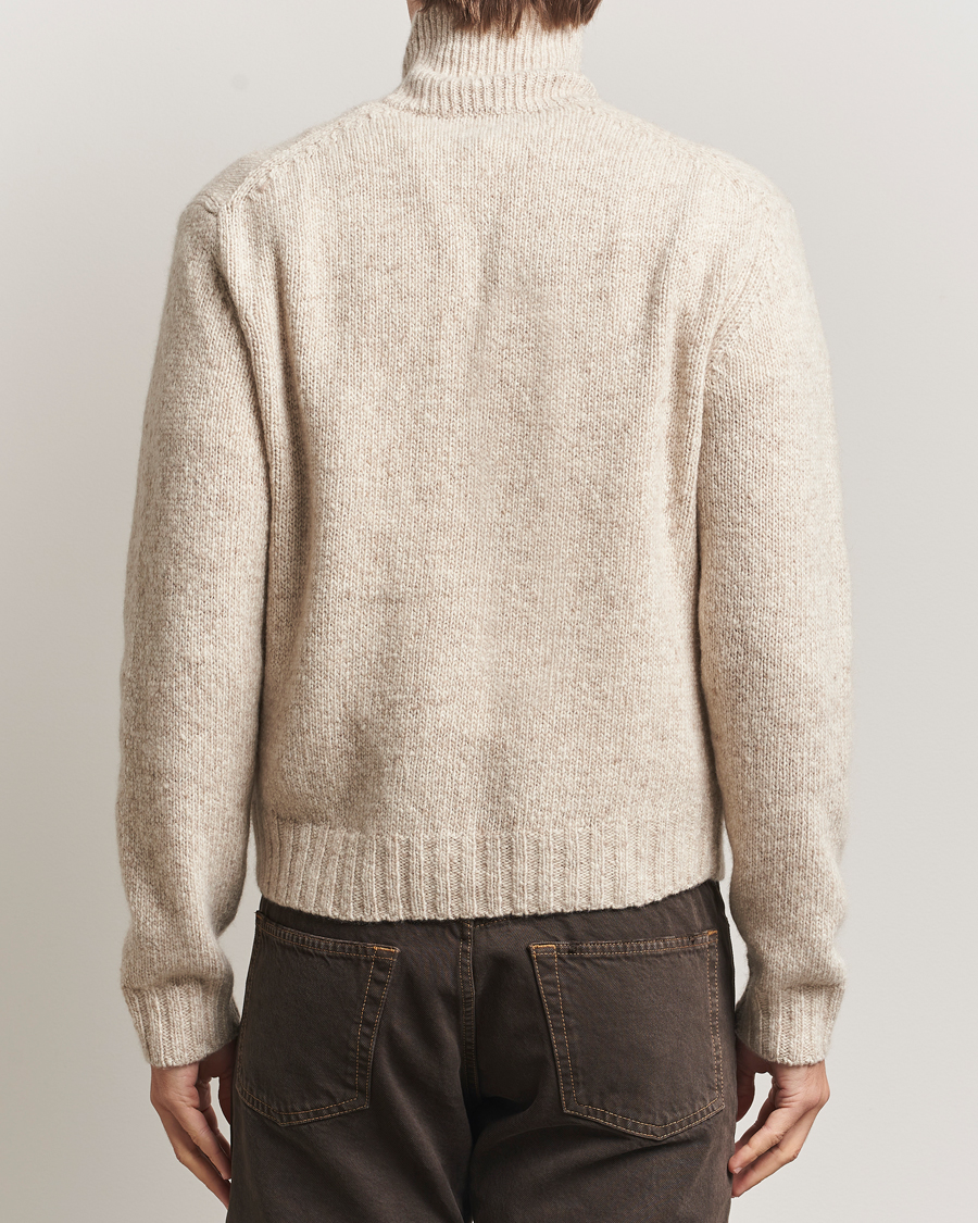 Uomini | Maglieria | Auralee | Cashmere Melange Rollneck Beige