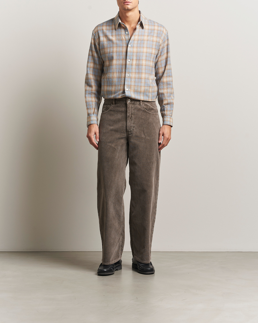 Uomini | Pantaloni | Auralee | Dyed Corduroy 5-Pocket Pants Olive