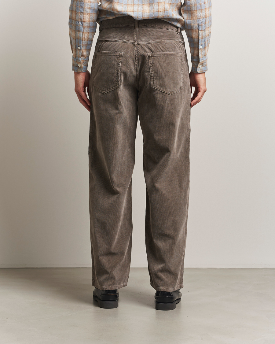 Uomini | Pantaloni | Auralee | Dyed Corduroy 5-Pocket Pants Olive