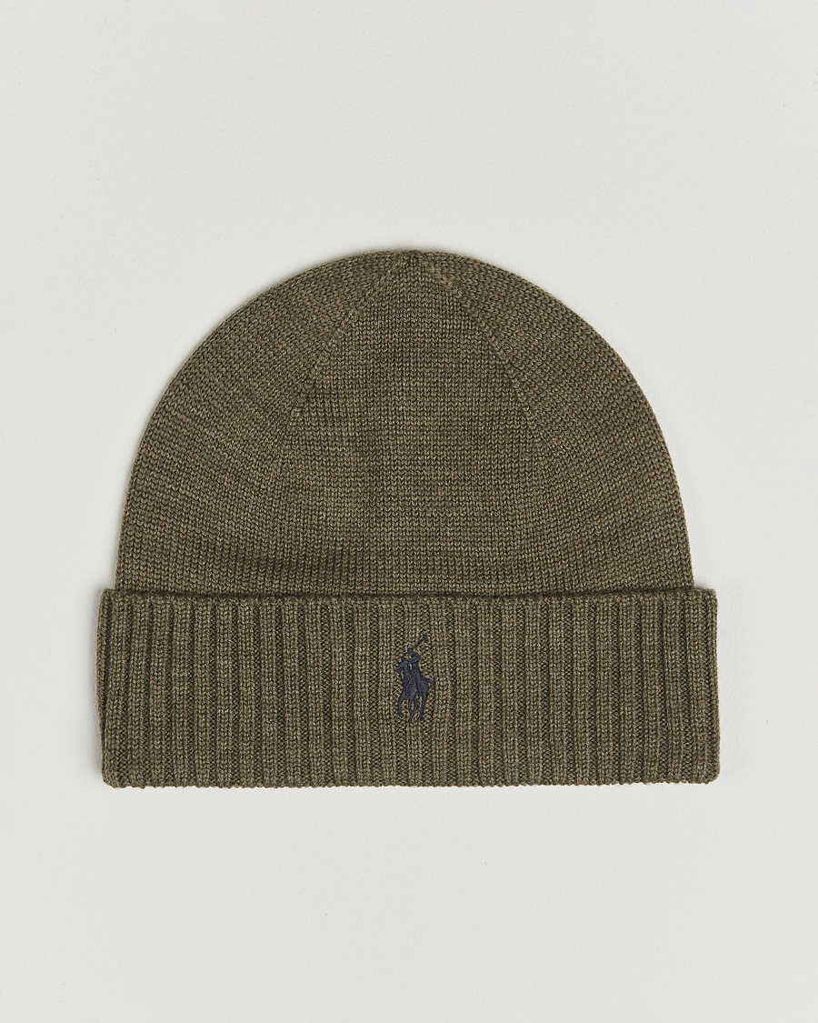 Uomini | Polo Ralph Lauren Merino Beanie Light Cargo Olive | Polo Ralph Lauren | Merino Beanie Light Cargo Olive