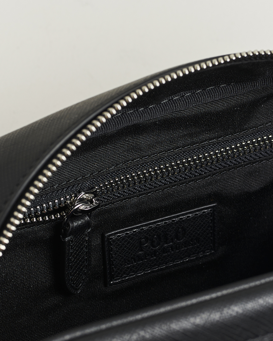 Uomini | Polo Ralph Lauren Saffiano Leather Washbag Black | Polo Ralph Lauren | Saffiano Leather Washbag Black