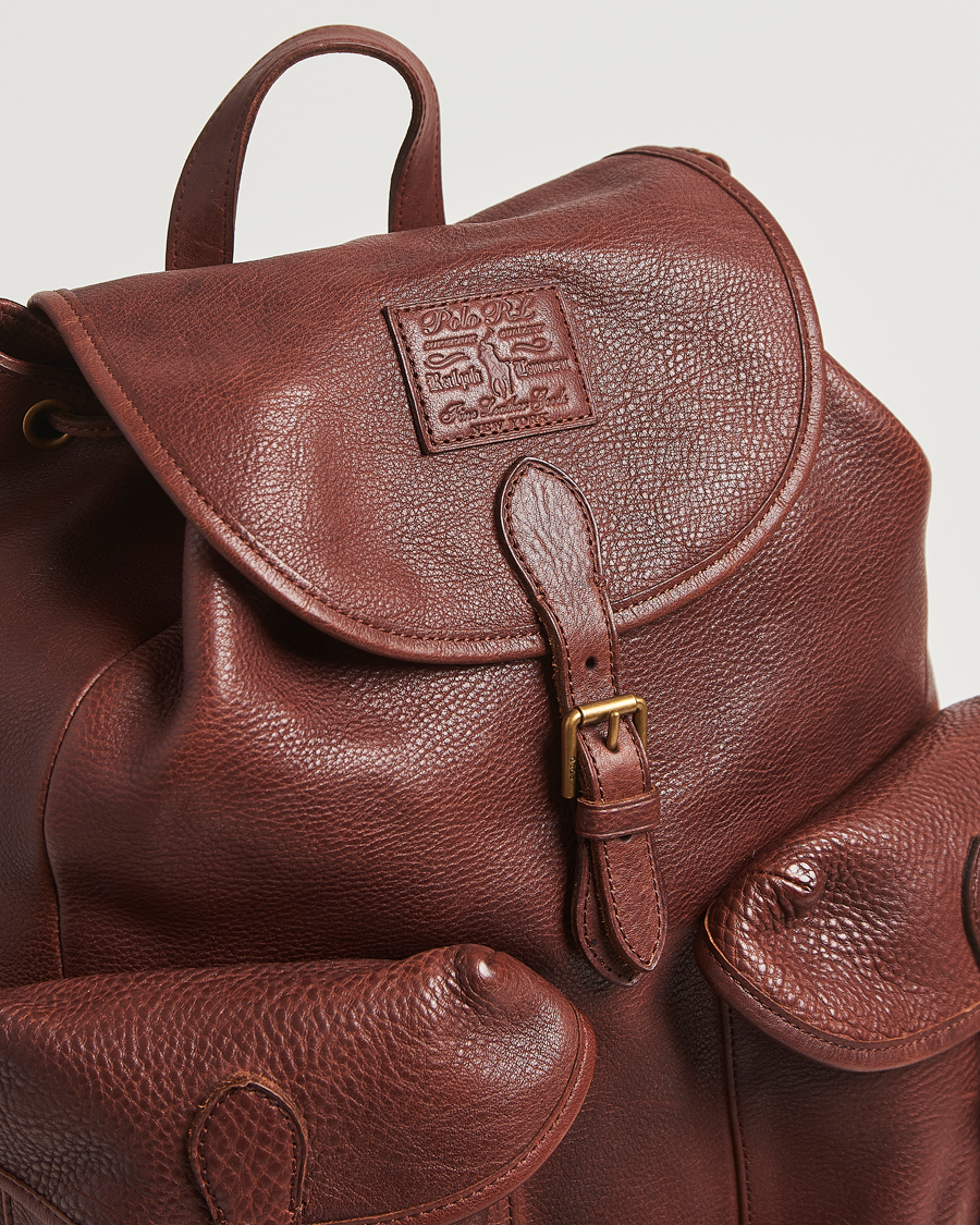 Uomini | Polo Ralph Lauren Washed Heritage Leather Backpack British Tan | Polo Ralph Lauren | Washed Heritage Leather Backpack British Tan