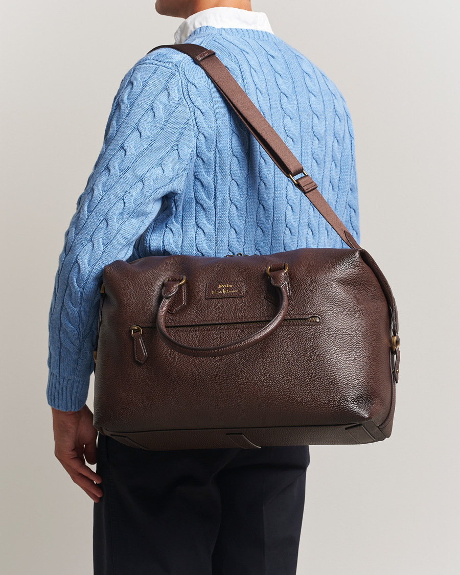 Uomini | Borse | Polo Ralph Lauren | Polo Ralph LaurenPebble Leather Duffle BagDark Brown