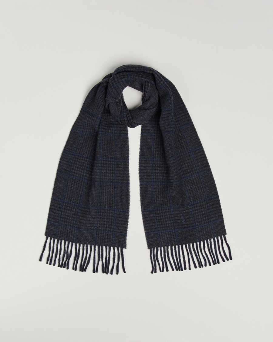 Uomini | Sciarpe | Polo Ralph Lauren | Wool Blend Scarf Navy Check