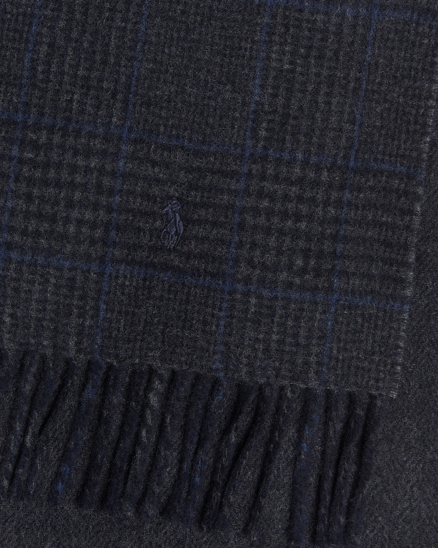 Uomini | Sciarpe | Polo Ralph Lauren | Wool Blend Scarf Navy Check