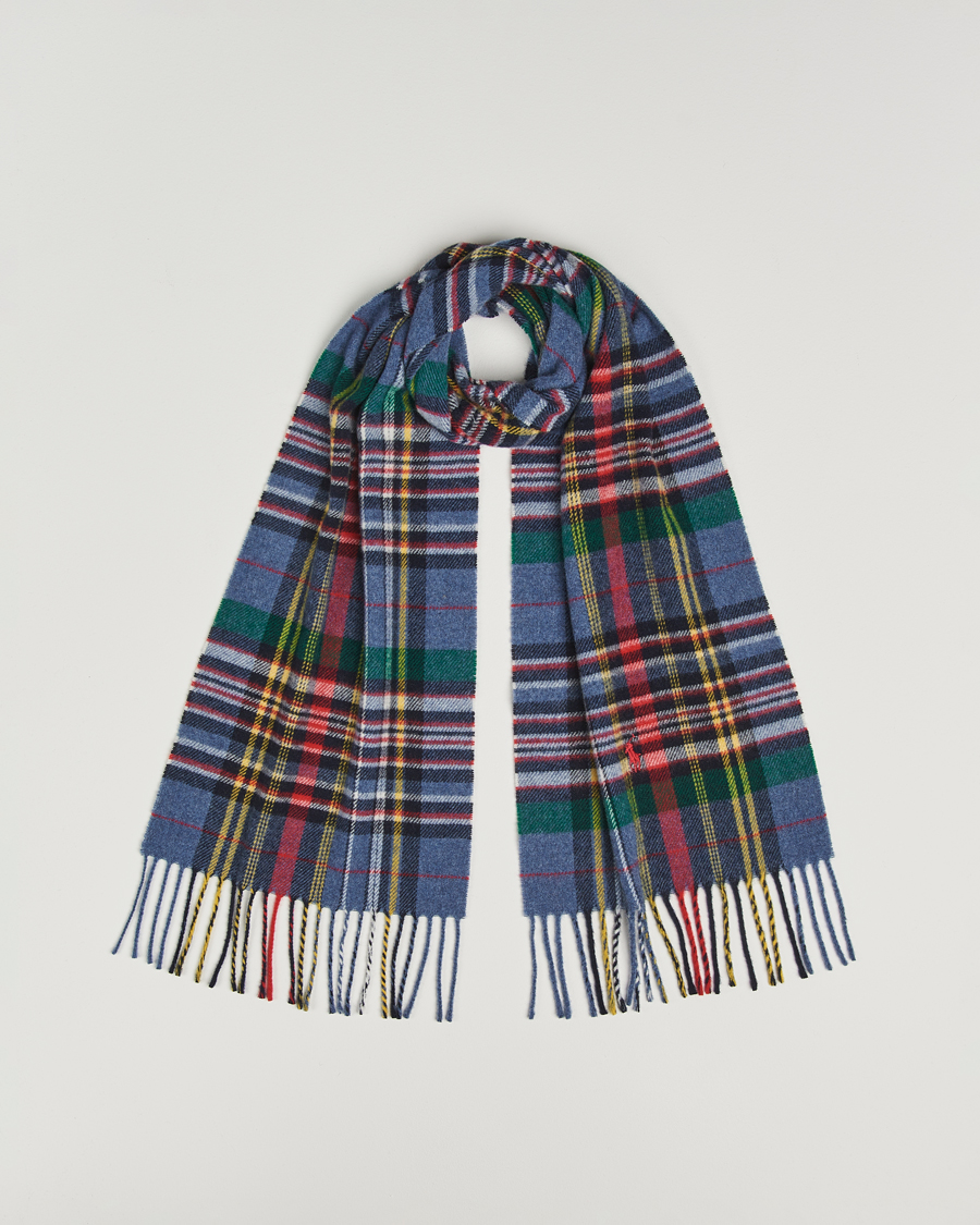 Uomini | Polo Ralph Lauren Classic Wool Scarf Blue Multi | Polo Ralph Lauren | Classic Wool Scarf Blue Multi