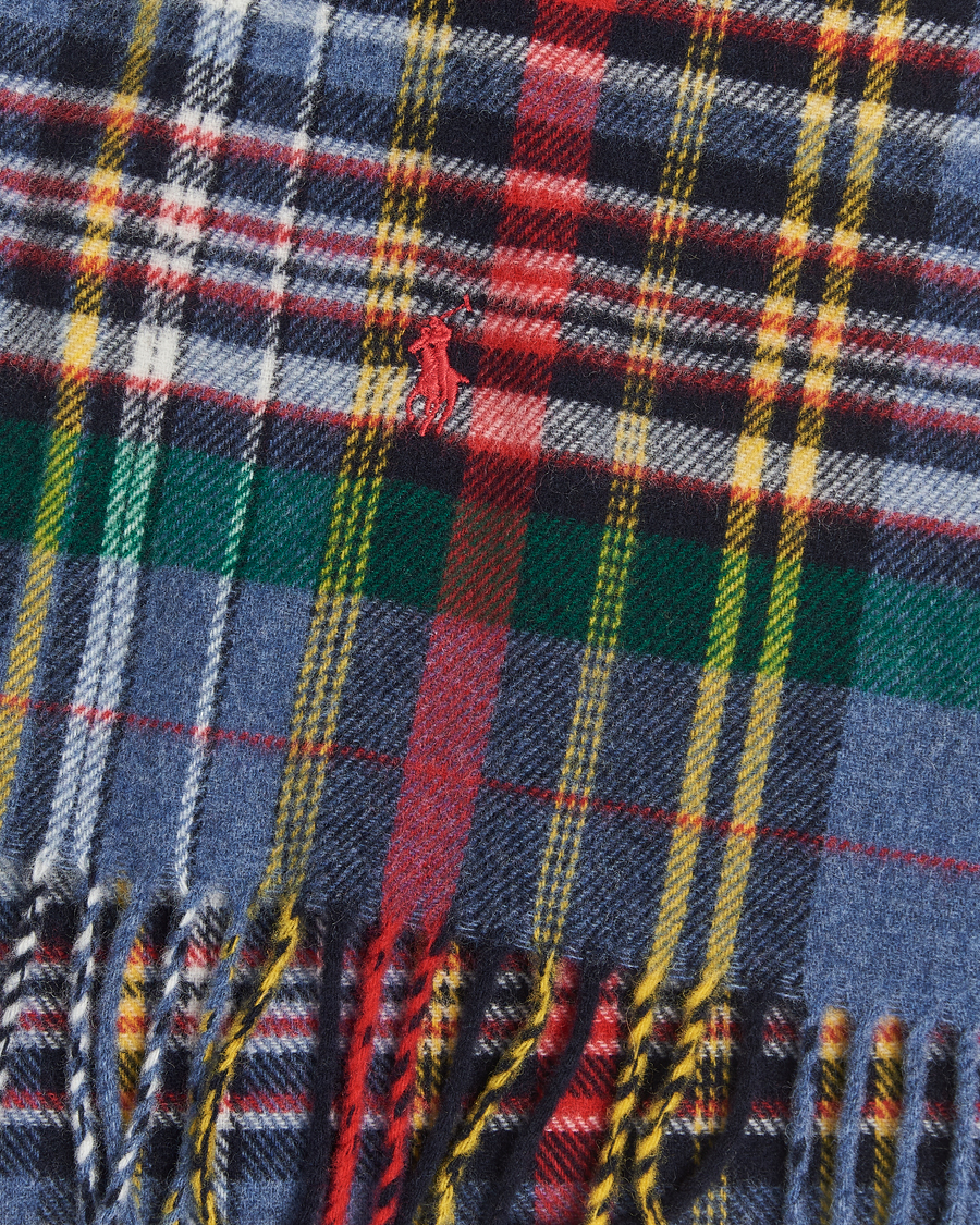 Uomini | Polo Ralph Lauren Classic Wool Scarf Blue Multi | Polo Ralph Lauren | Classic Wool Scarf Blue Multi