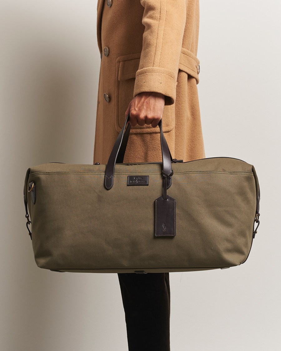 Uomini | Polo Ralph Lauren Medium Canvas Duffle Bag Defender Green/Brown | Polo Ralph Lauren | Medium Canvas Duffle Bag Defender Green/Brown