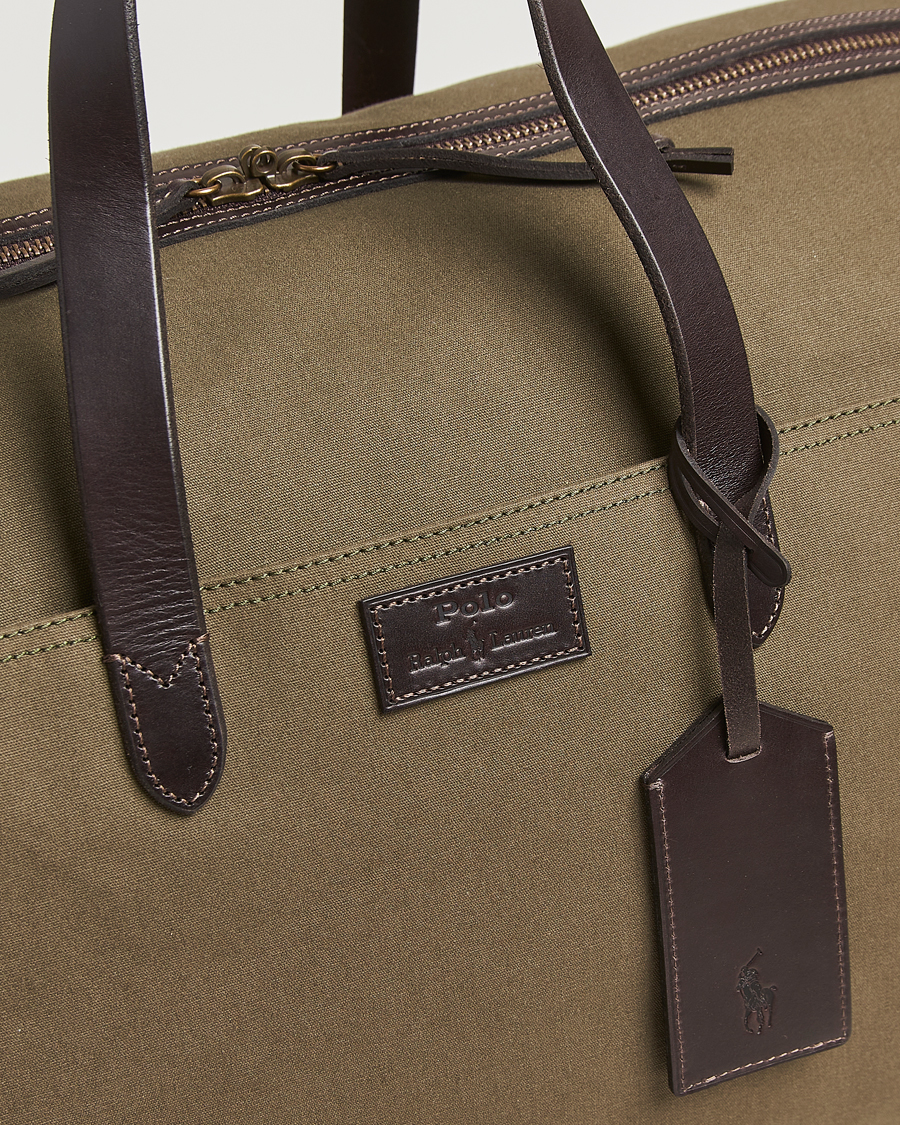 Uomini | Polo Ralph Lauren Medium Canvas Duffle Bag Defender Green/Brown | Polo Ralph Lauren | Medium Canvas Duffle Bag Defender Green/Brown