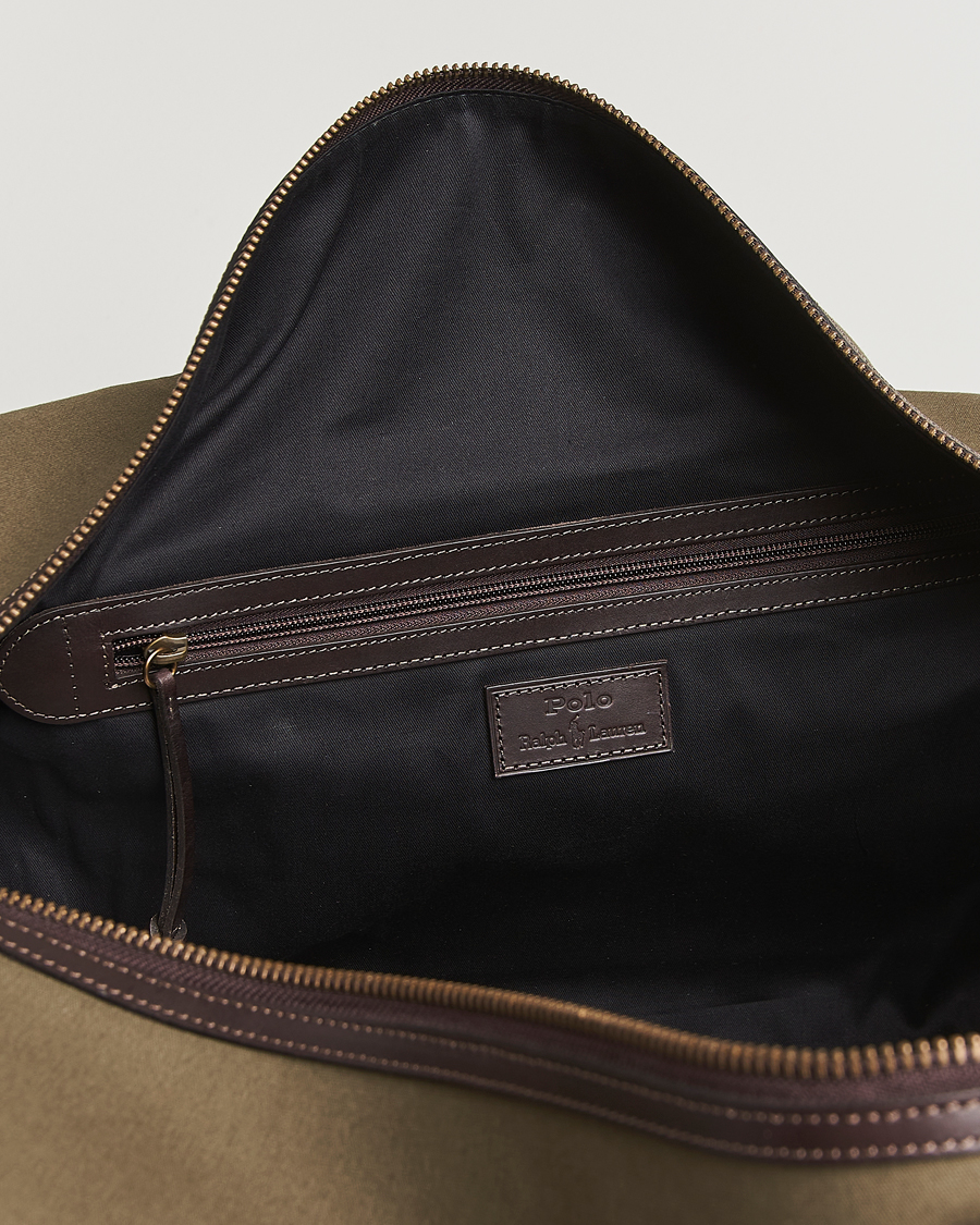 Uomini | Polo Ralph Lauren Medium Canvas Duffle Bag Defender Green/Brown | Polo Ralph Lauren | Medium Canvas Duffle Bag Defender Green/Brown