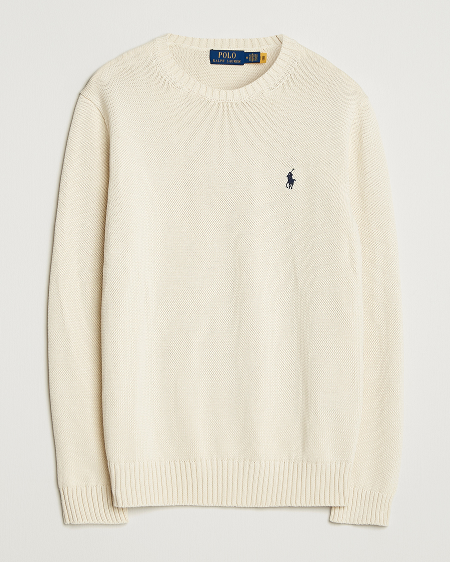 Uomini | Maglieria | Polo Ralph Lauren | Cotton Crew Neck Sweater Andover Cream