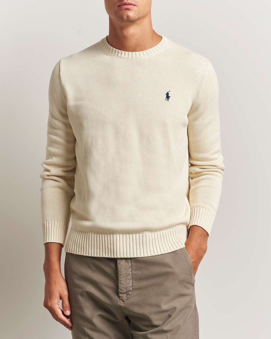 Uomini | Maglieria | Polo Ralph Lauren | Cotton Crew Neck Sweater Andover Cream
