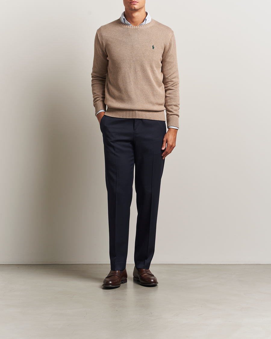 Uomini | Maglieria | Polo Ralph Lauren | Cotton Crew Neck Sweater Bronze Melange
