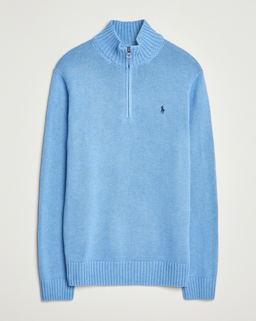 Uomini | Maglieria | Polo Ralph Lauren | Cotton Pullover Half Zip Soft Royal Heather