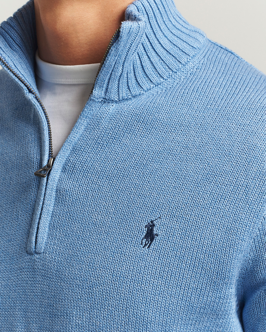 Uomini | Maglieria | Polo Ralph Lauren | Cotton Pullover Half Zip Soft Royal Heather
