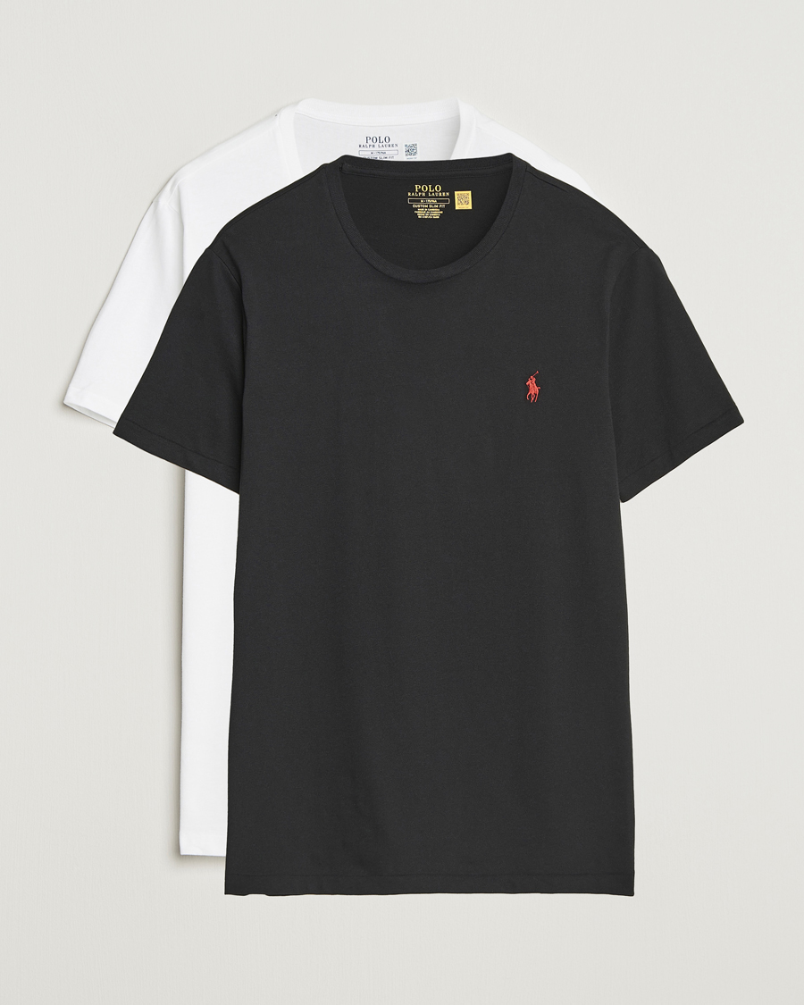 Uomini | T-shirt | Polo Ralph Lauren | 2-Pack Crew Neck T-Shirt Black/White