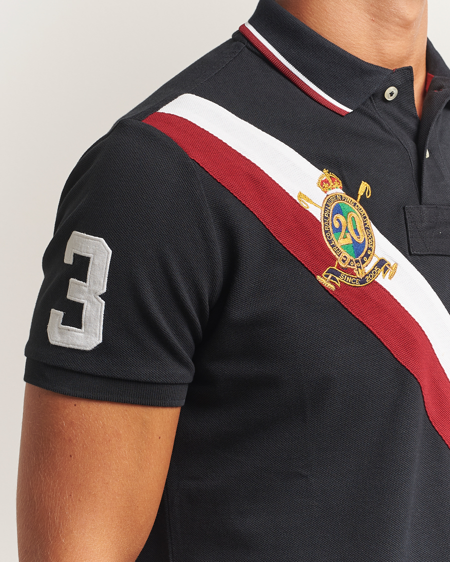 Uomini | Polo | Polo Ralph Lauren | Diagonal Stripe Big Pony Polo Polo Black