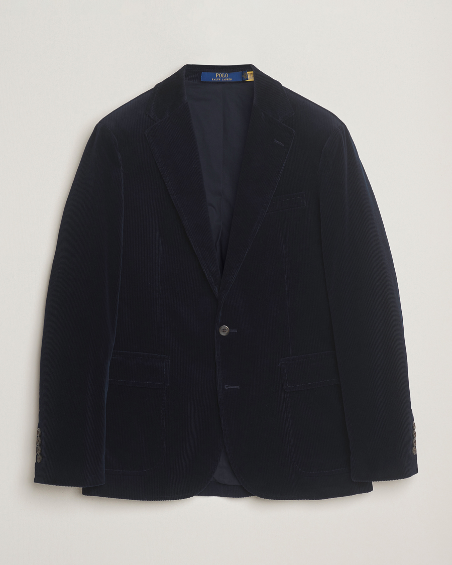 Uomini | Blazers | Polo Ralph Lauren | Single Breasted Corduroy Sportcoat Navy