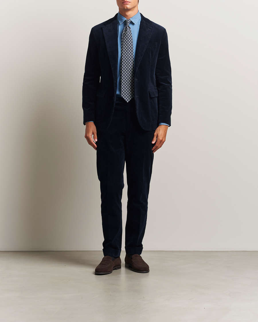 Uomini | Blazers | Polo Ralph Lauren | Single Breasted Corduroy Sportcoat Navy
