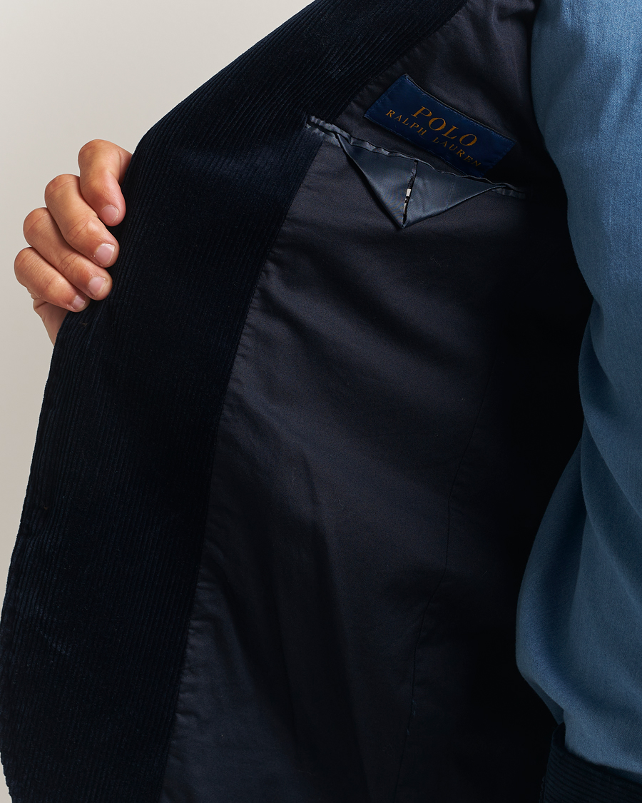 Uomini | Blazers | Polo Ralph Lauren | Single Breasted Corduroy Sportcoat Navy