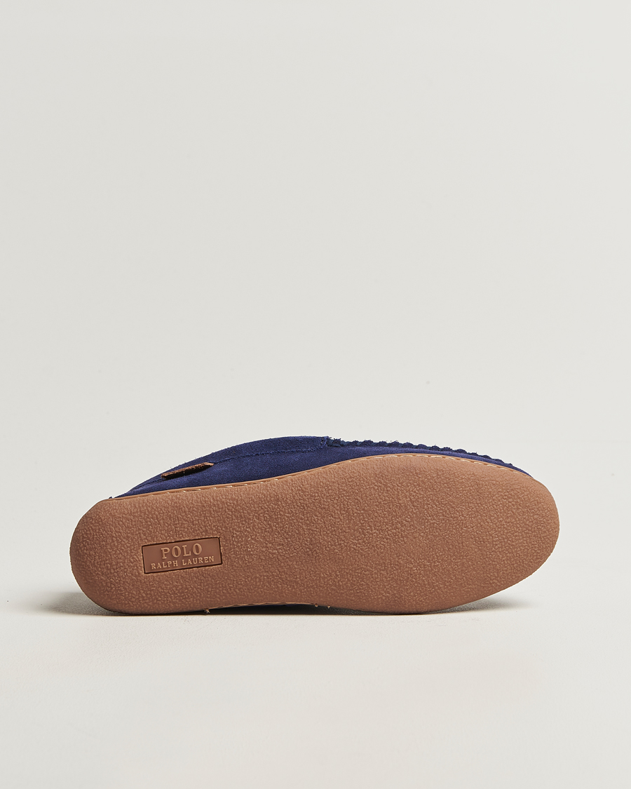 Uomini | Polo Ralph Lauren Brenan Slipper Navy Suede | Polo Ralph Lauren | Brenan Slipper Navy Suede