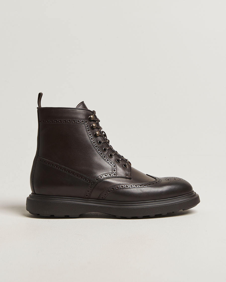 Uomini | Stivali | Polo Ralph Lauren | Martelli Brogue Boot Dark Brown Suede