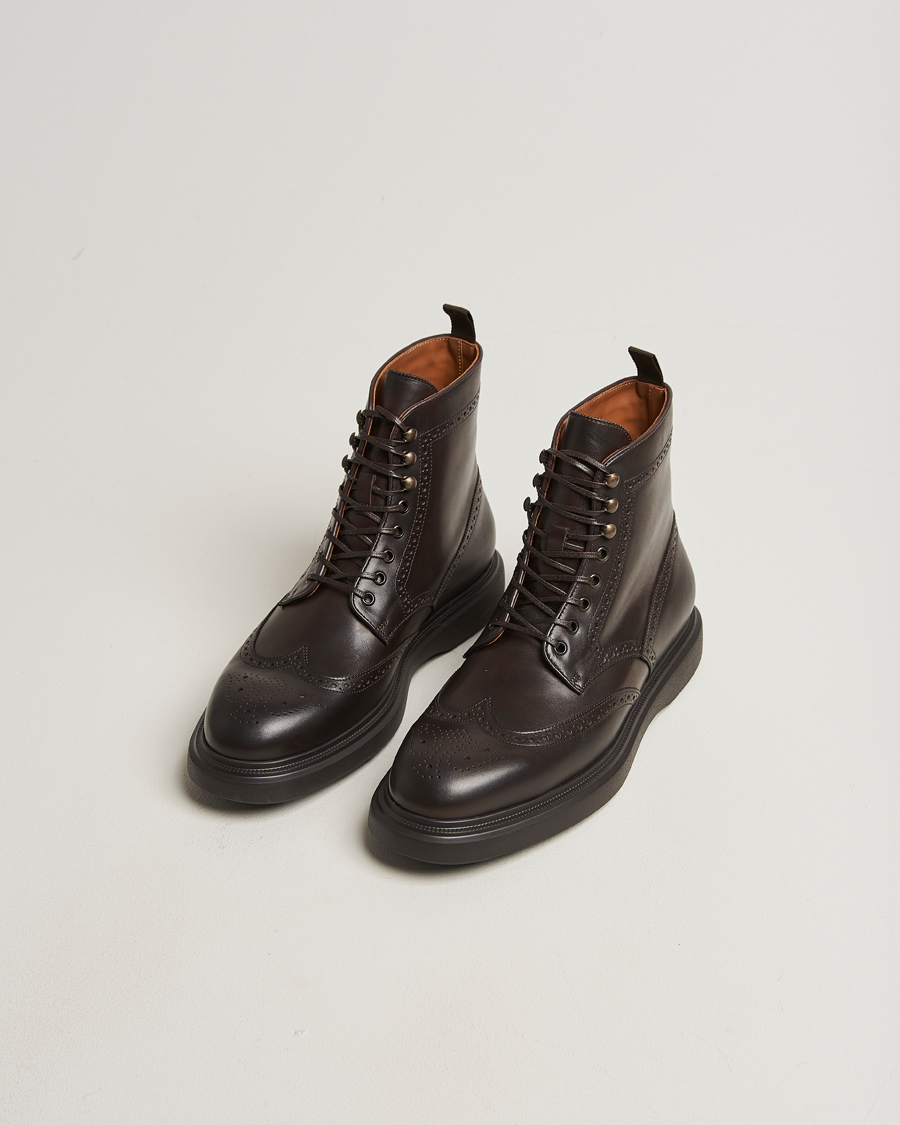 Uomini | Stivali | Polo Ralph Lauren | Martelli Brogue Boot Dark Brown Suede