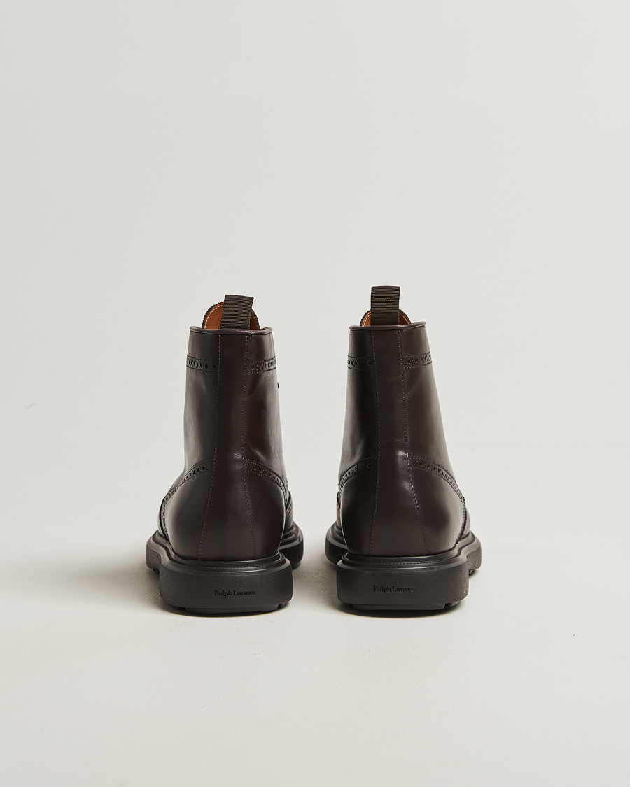 Uomini | Stivali | Polo Ralph Lauren | Martelli Brogue Boot Dark Brown Suede
