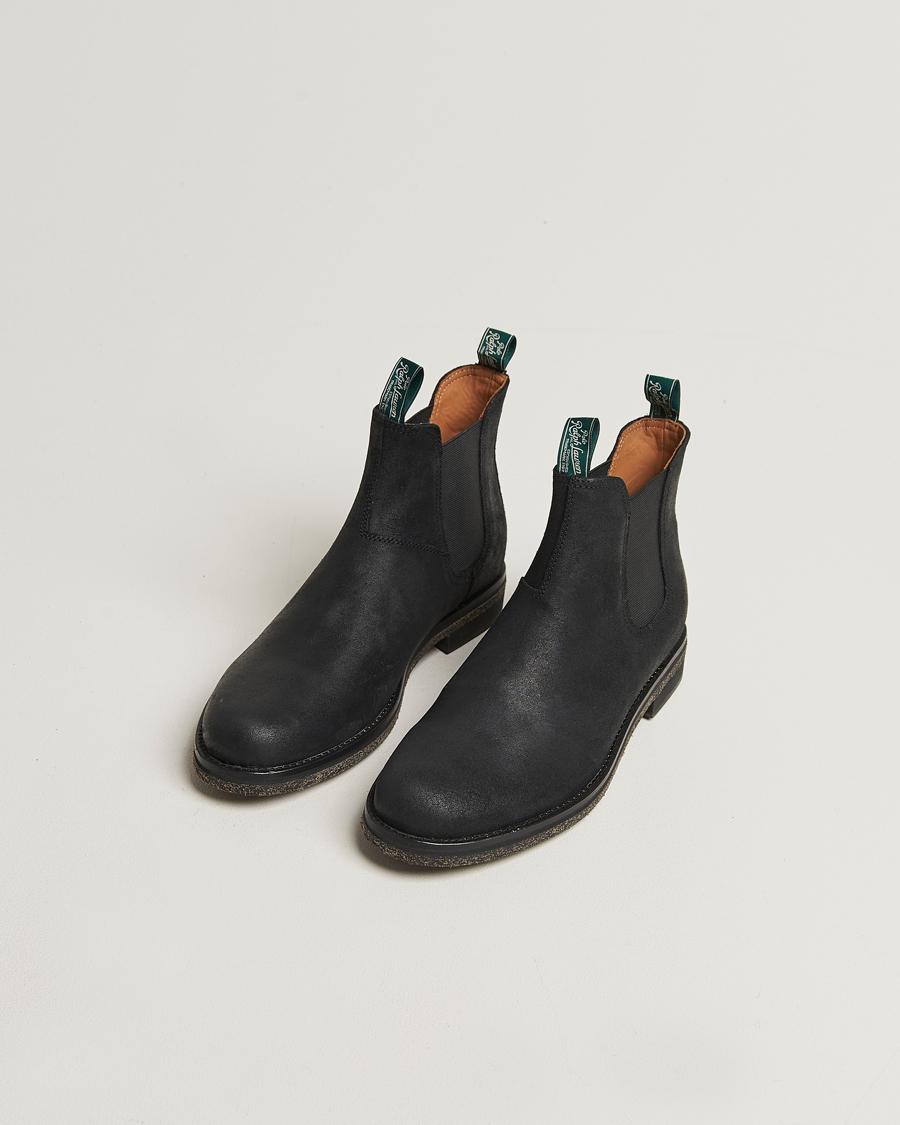 Uomini | Stivali | Polo Ralph Lauren | Radford Chelsea Boot Black Rough-Out Suede