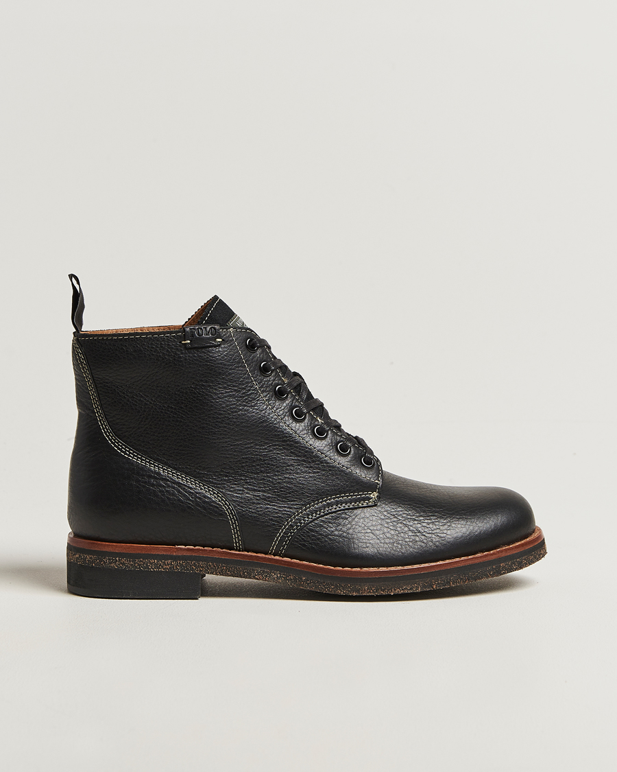 Uomini | Stivali | Polo Ralph Lauren | Radford Oiled Leather Boot Black Calf