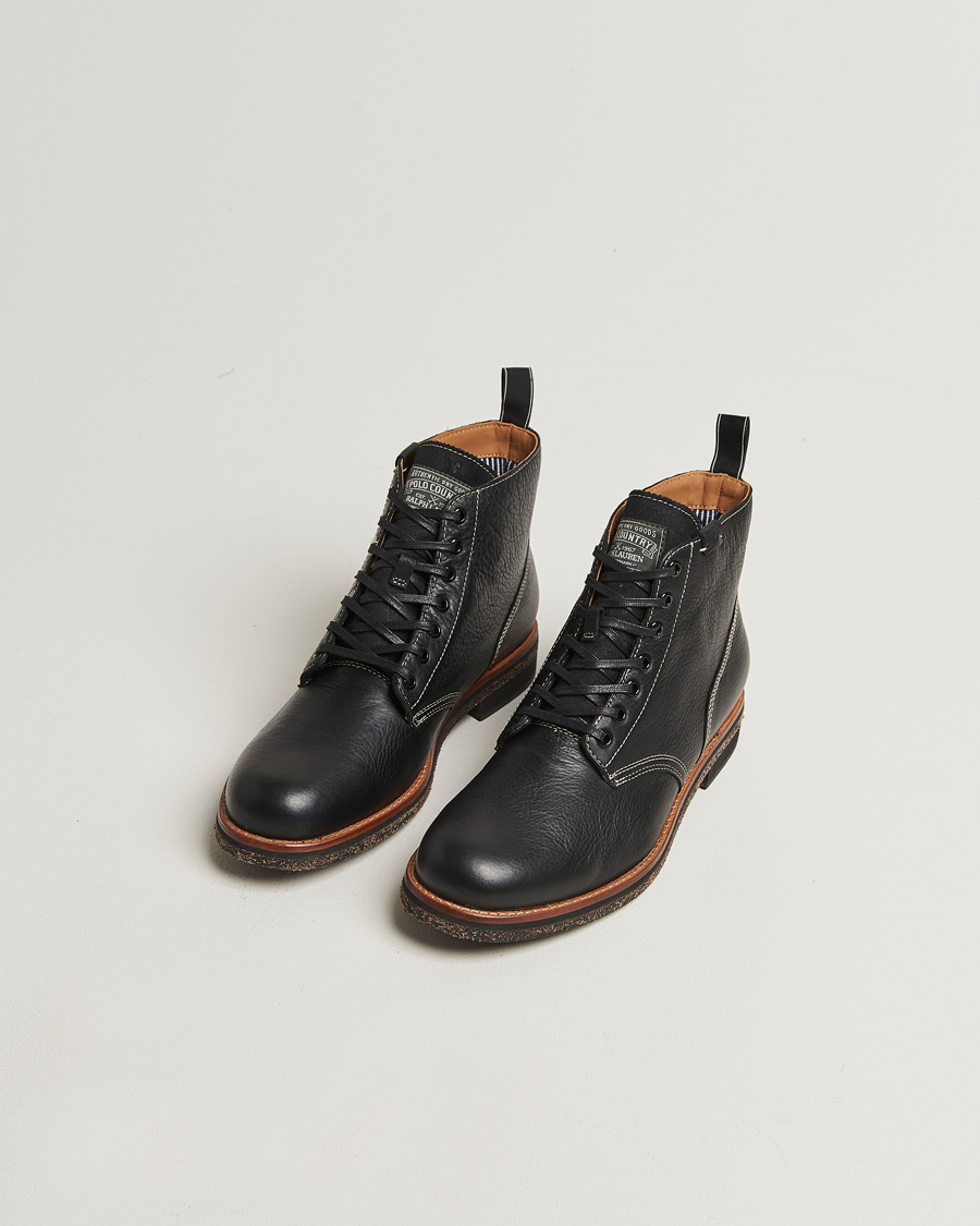 Uomini | Stivali | Polo Ralph Lauren | Radford Oiled Leather Boot Black Calf