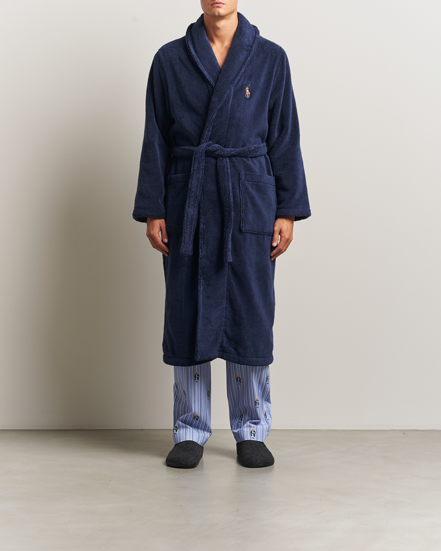 Uomini | Accappatoi & Pigiami | Polo Ralph Lauren | Cotton Terry Logo Robe Cruise Navy