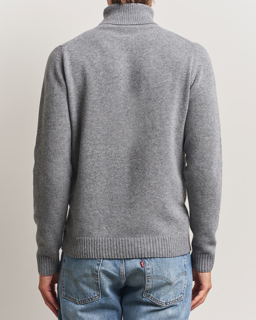 Uomini | Maglieria | Stenströms | Brushed Merino Rollneck Grey