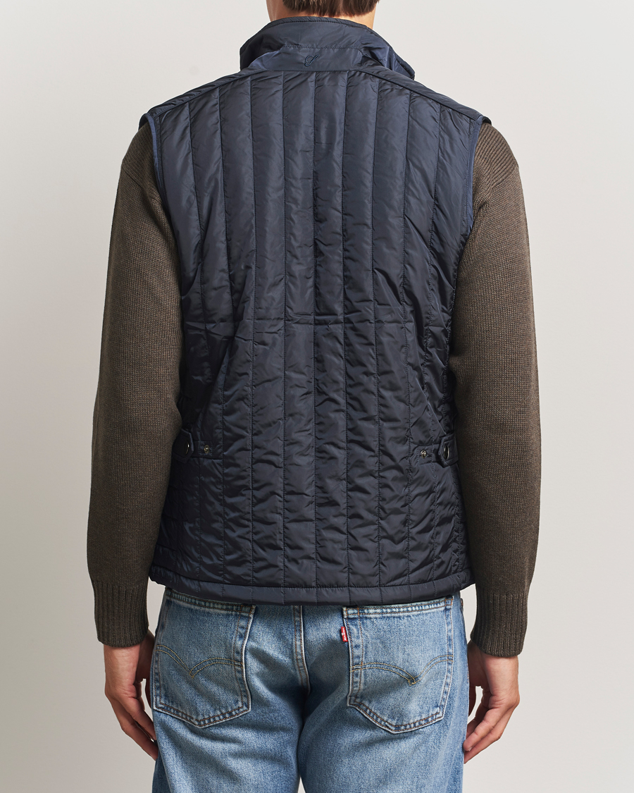 Uomini | Gilet | Stenströms | Nylon Quilted Light Padded Vest Navy