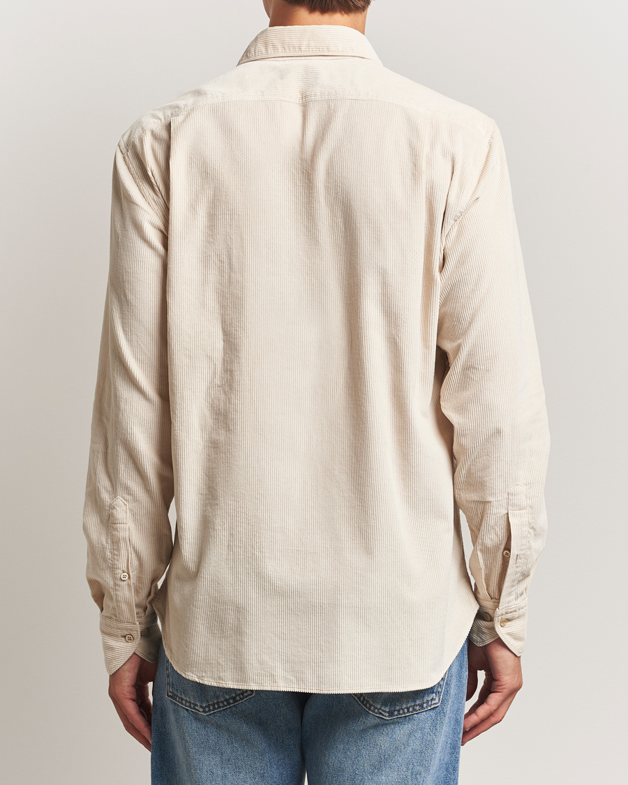 Uomini | Camicie | Stenströms | Regular Fit Cord Pocket Shirt Beige