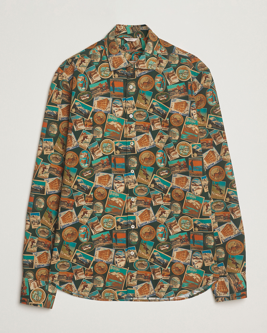 Uomini | Camicie | Stenströms | Regular Fit Printed Ski Shirt Multi