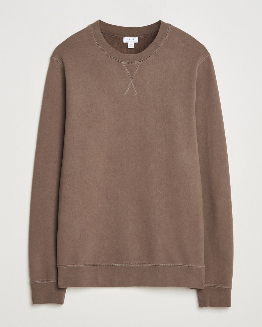 Uomini | Maglieria | Sunspel | Loopback Sweatshirt Bark