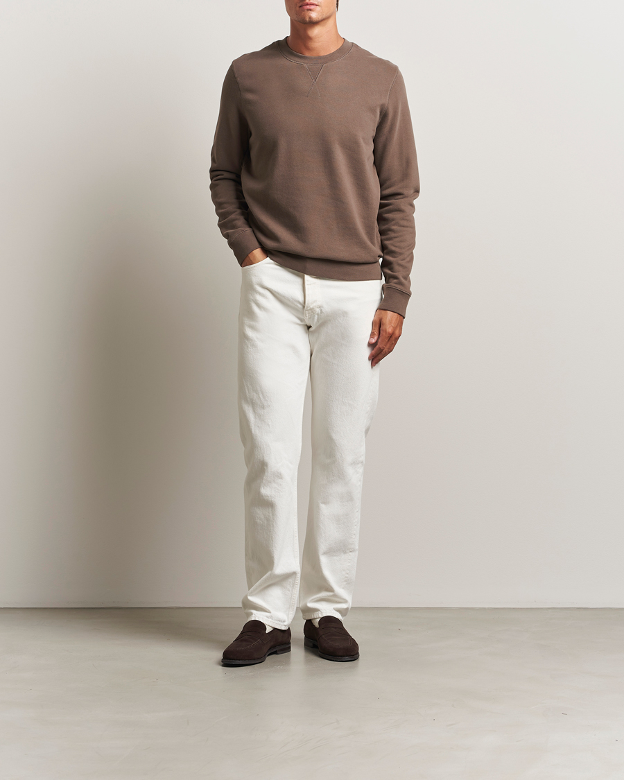 Uomini | Maglieria | Sunspel | Loopback Sweatshirt Bark