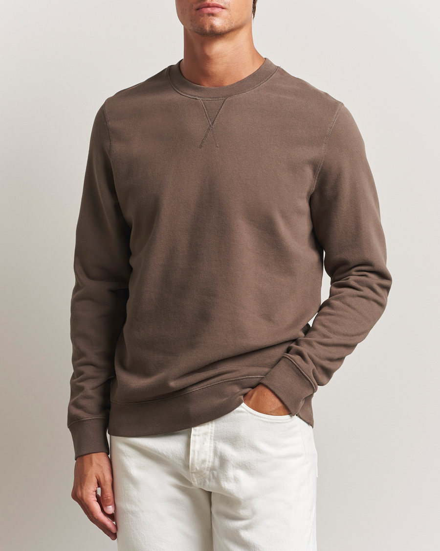 Uomini | Maglieria | Sunspel | Loopback Sweatshirt Bark