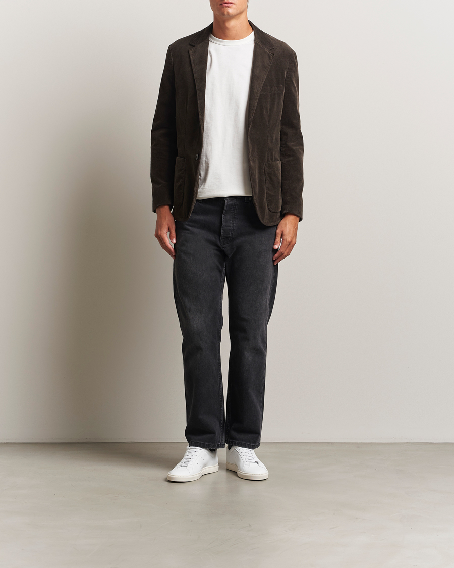 Uomini | Blazers | Sunspel | Relaxed Corduroy Blazer Coffee