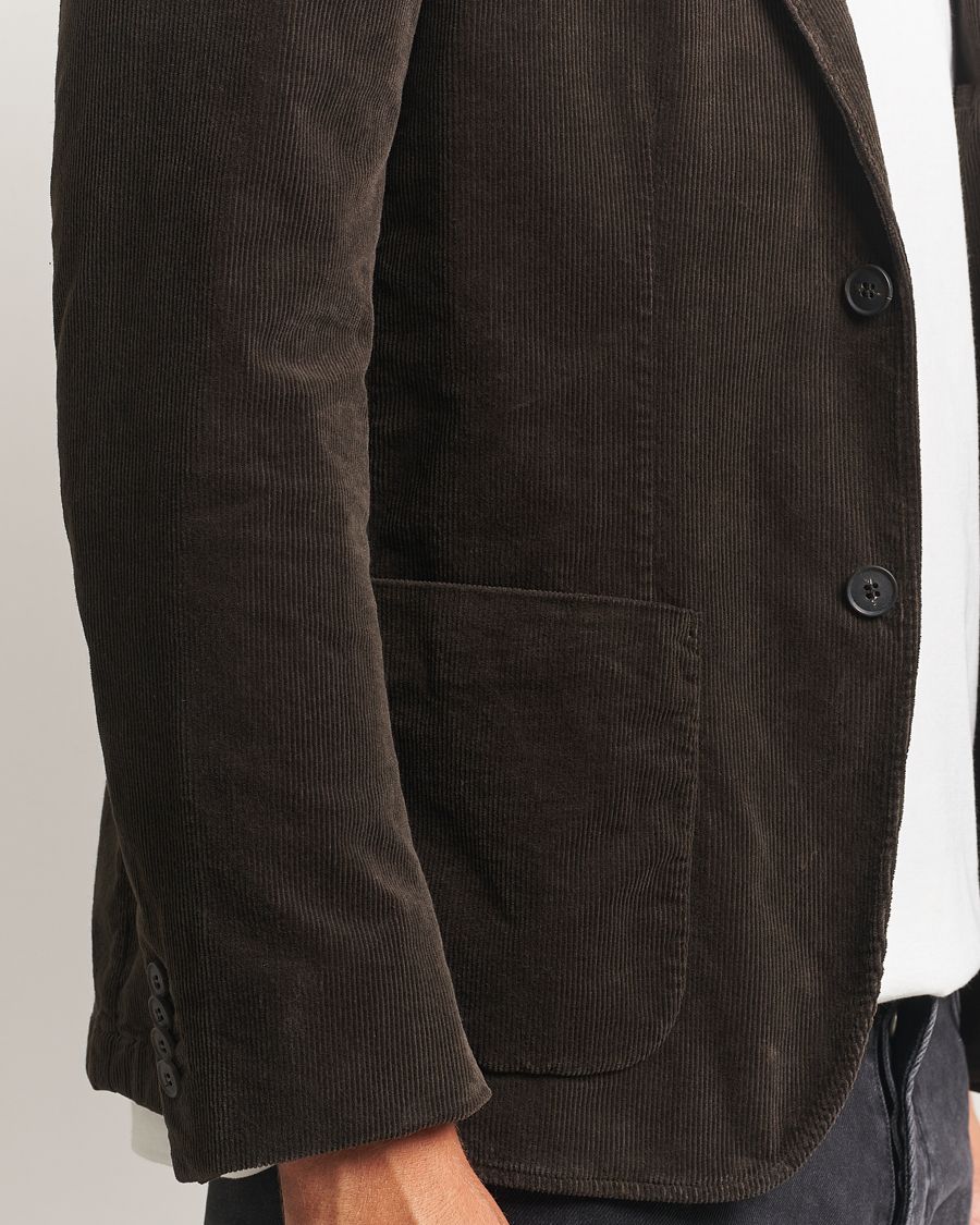 Uomini | Blazers | Sunspel | Relaxed Corduroy Blazer Coffee